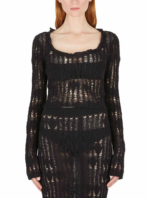 Distressed Top with Long Sleeves