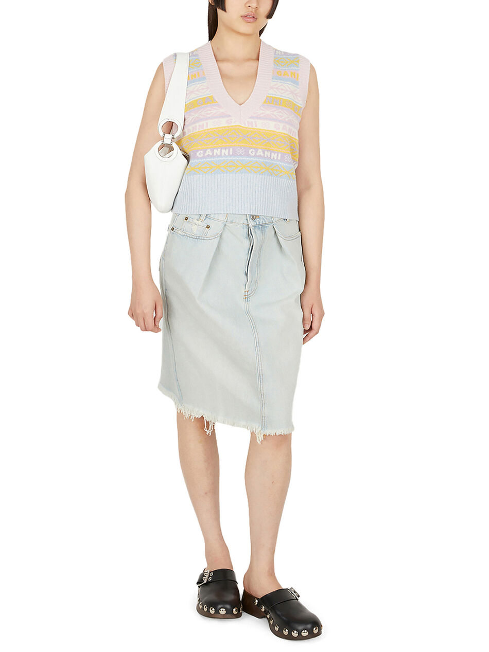 Sleeveless Sweater with Graphic Logo