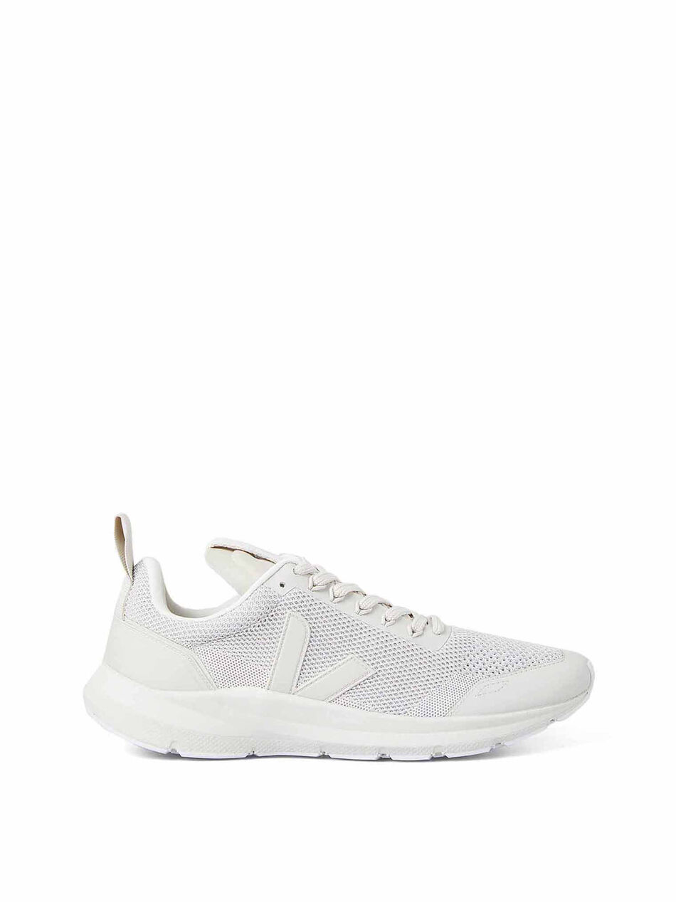 White Runner Sneakers with Logo