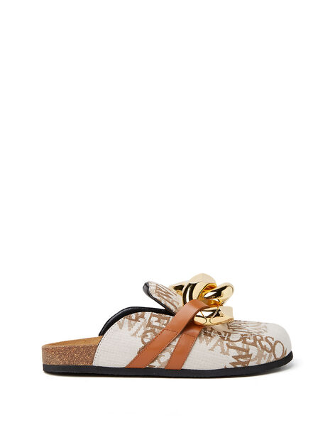 Logo Jacquard Chain Loafers