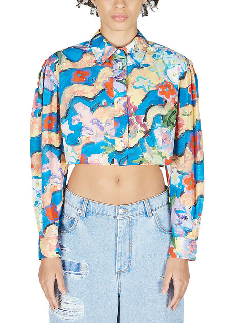 Cropped Printed Shirt