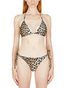 GANNI Leopard Print String Bikini Top  flgan0249026brn