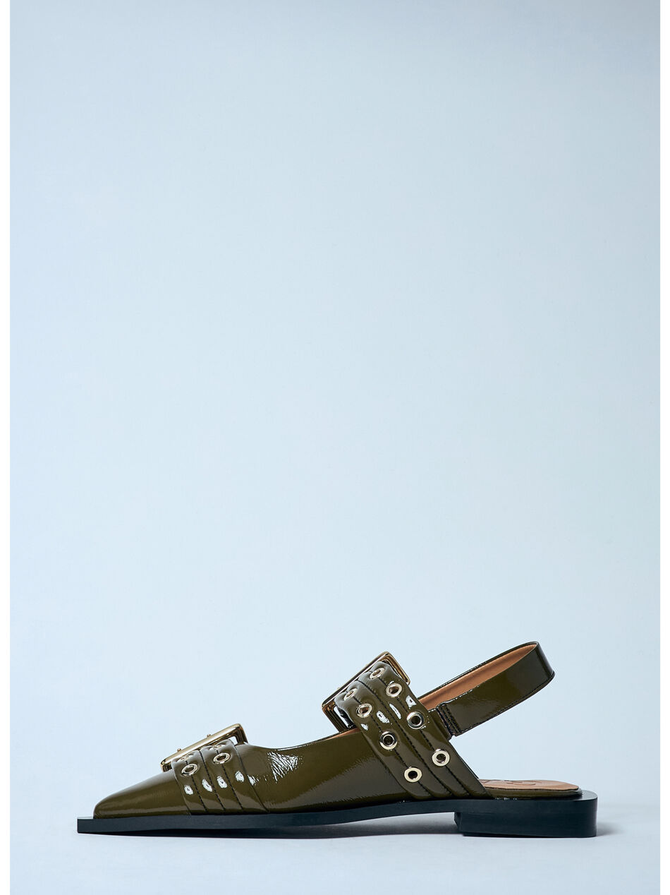 Feminine Buckle Ballerina Flats