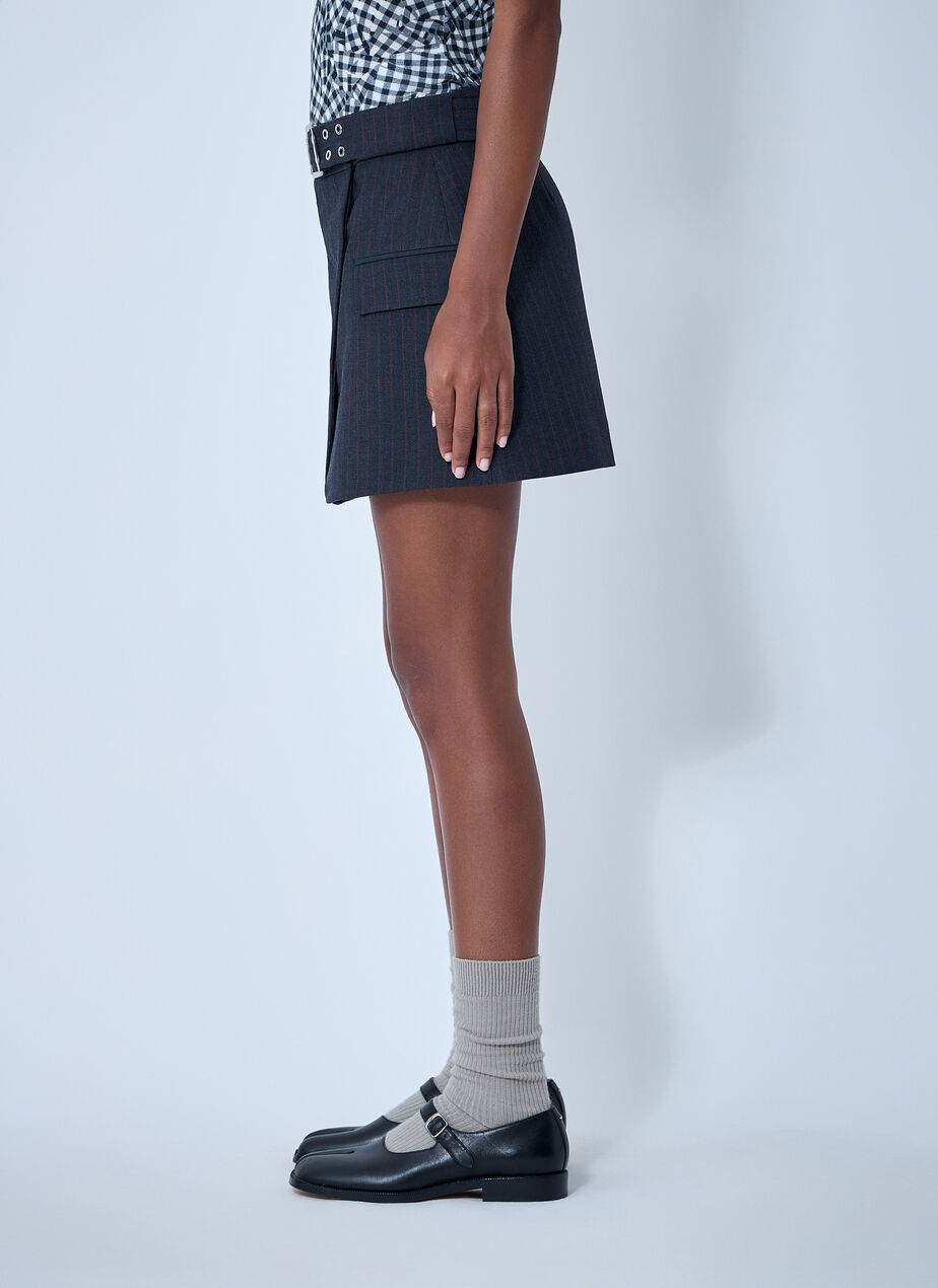 Stretch Stripe Mini skirt