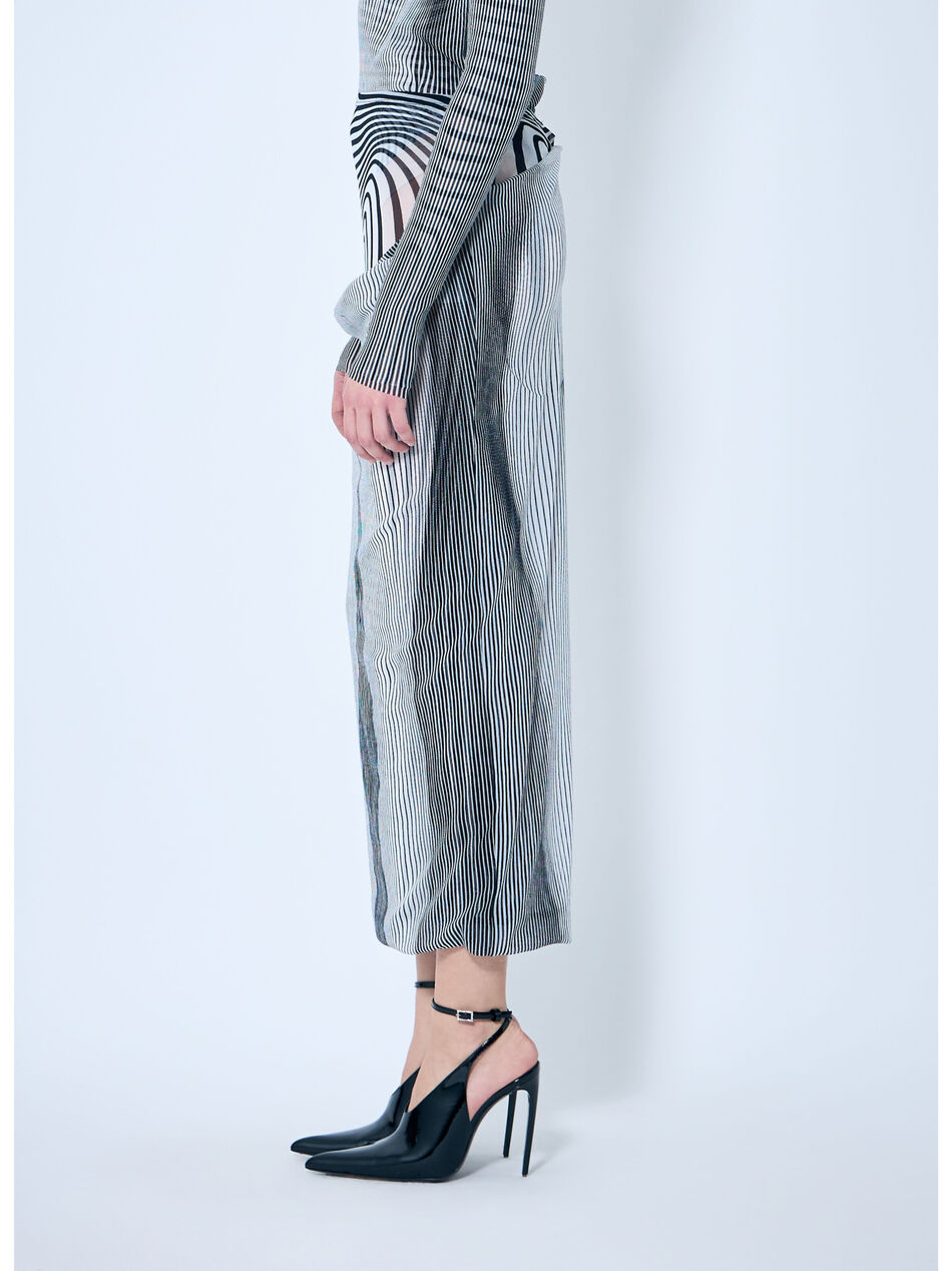 Double-Layer Mesh Midi Skirt