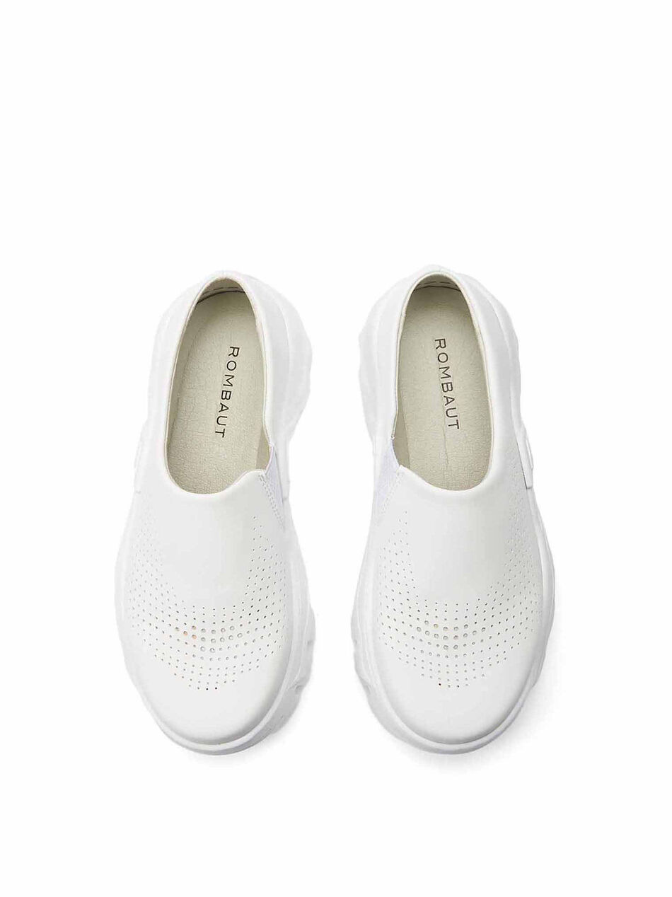 Boccaccio II Faux Leather White Sneakers