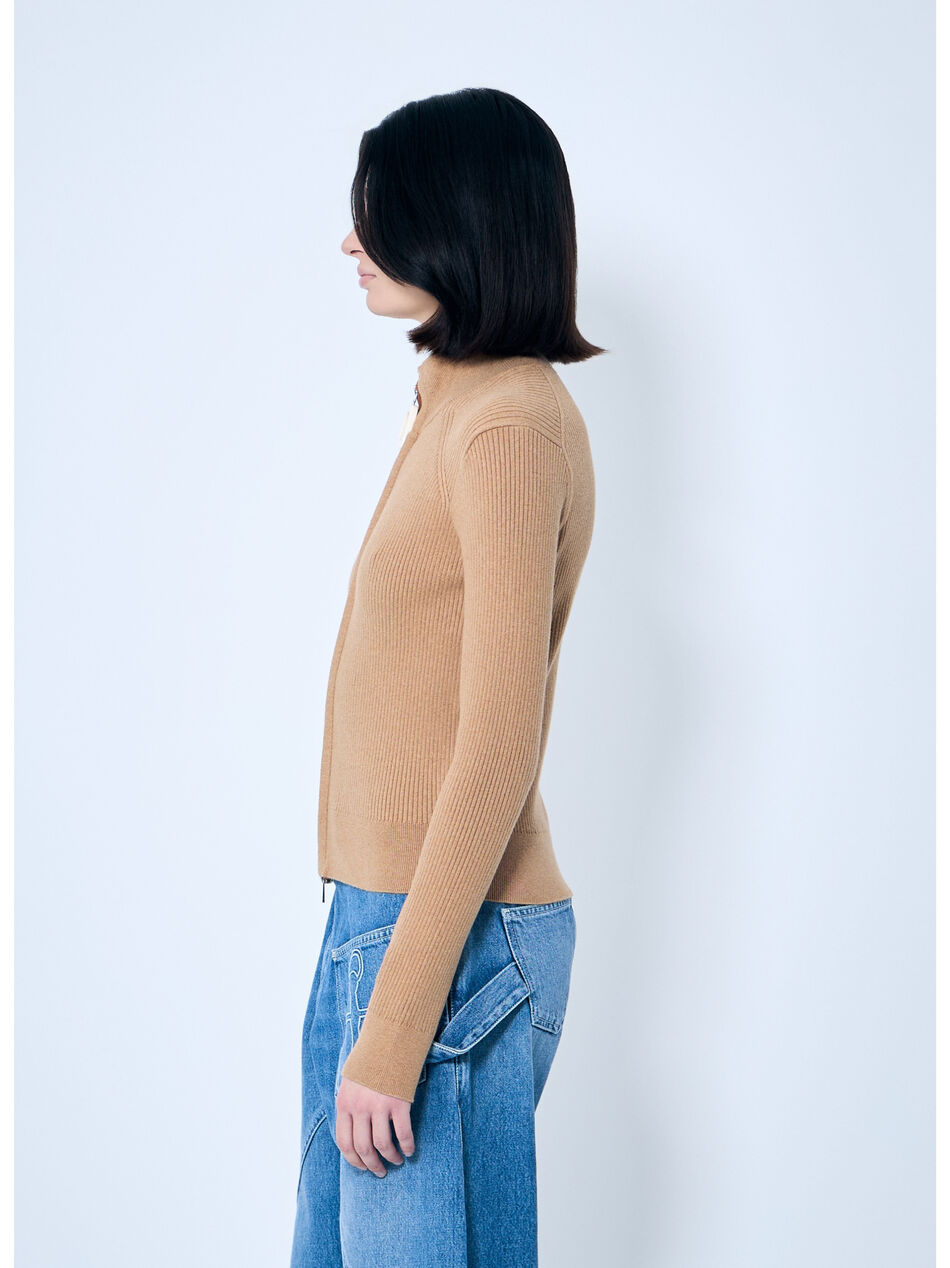 Fitted Zip-Up Cardigan