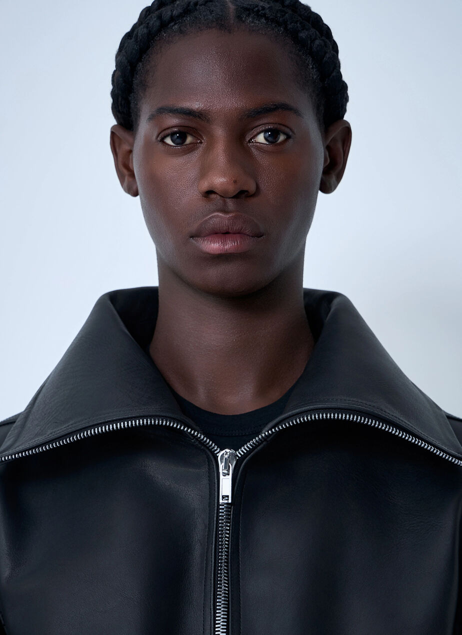 Leather Bomber Jacket