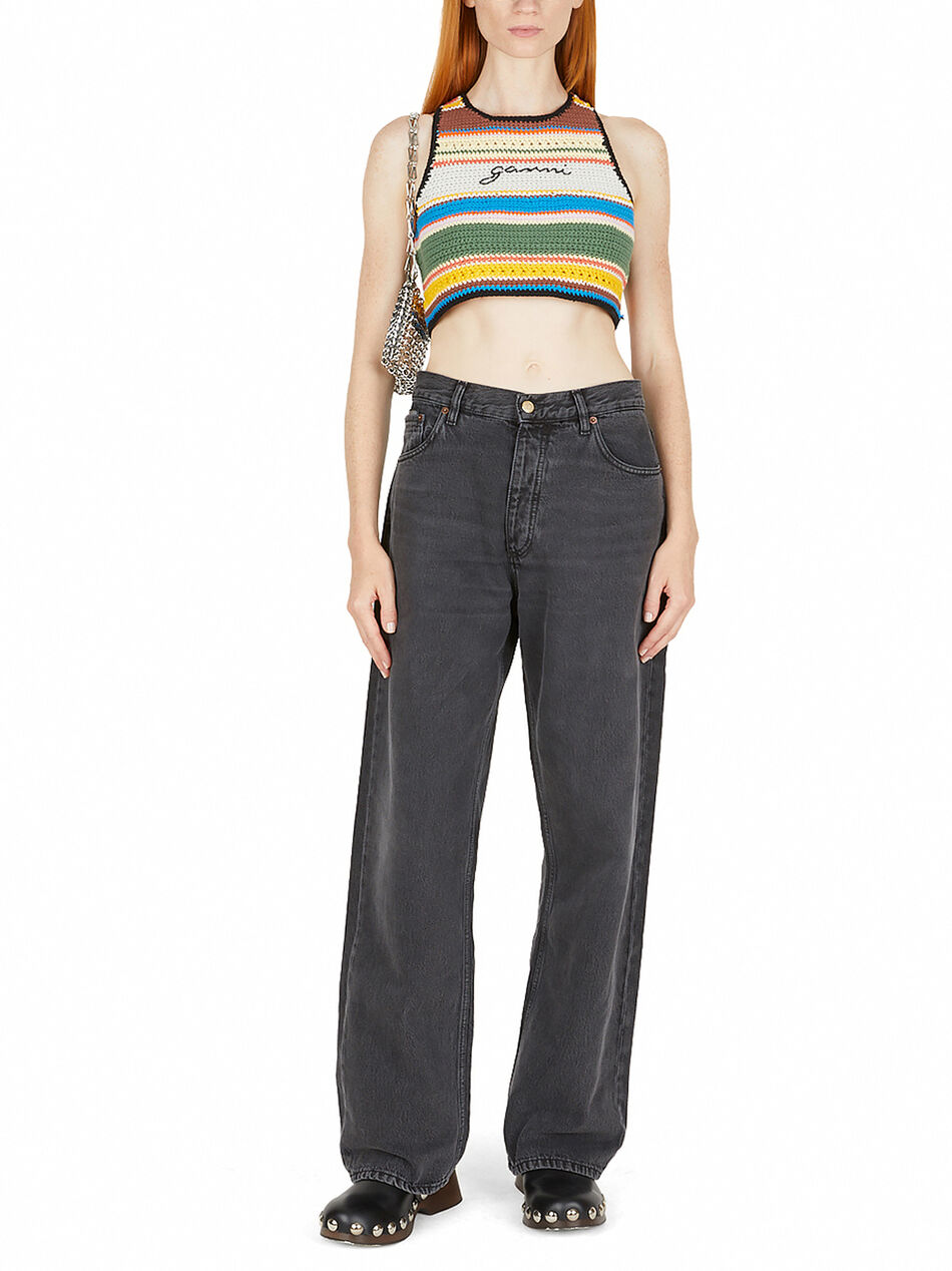 Stripe Crochet Crop Top