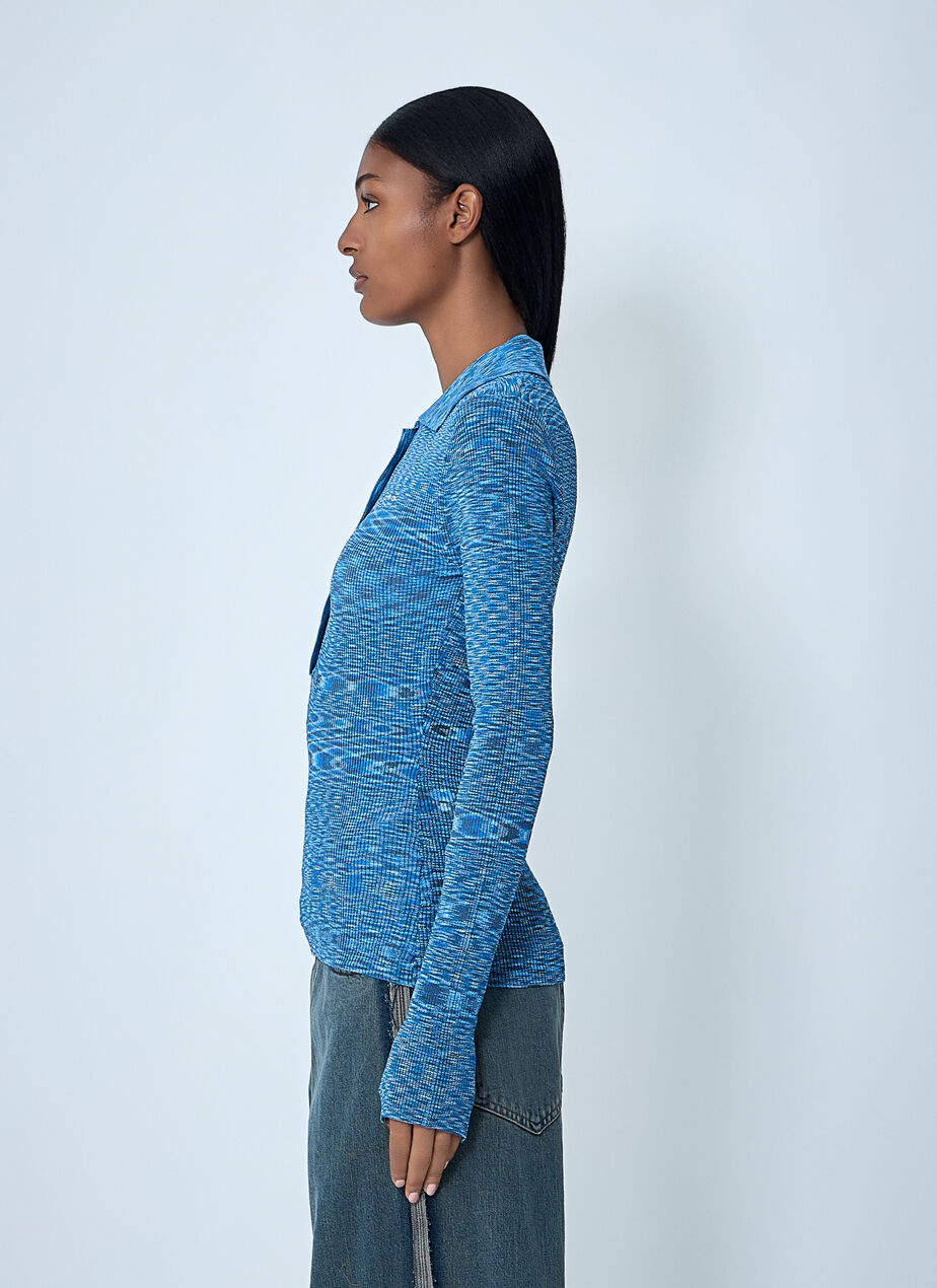 Space-Dyed Polo Sweater