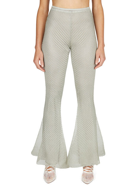 Moire Flared Bouncy Pants with lining (tight)