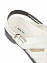 Reike Nen Pie Buckle Sandals in White Leather White flrkn0247008wht