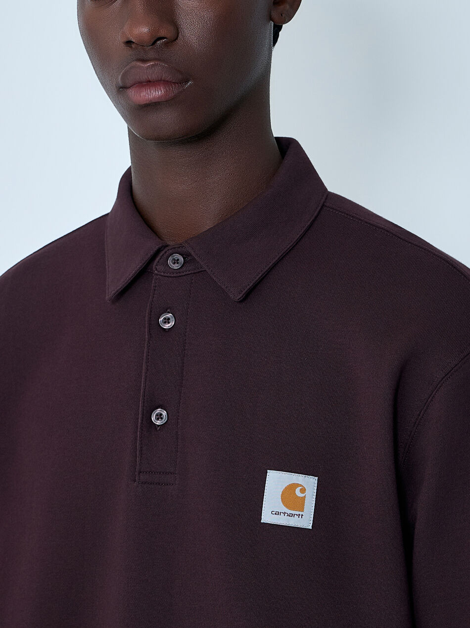 Logo Motif Polo Sweatshirt