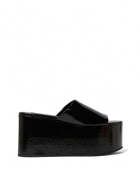 Blackout Platform Sandals in Black