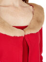 Blumarine Faux Fur Cropped Cardigan Red flblm0249011col
