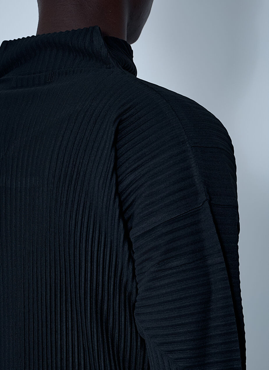 Pleated Zip-Up Jacket