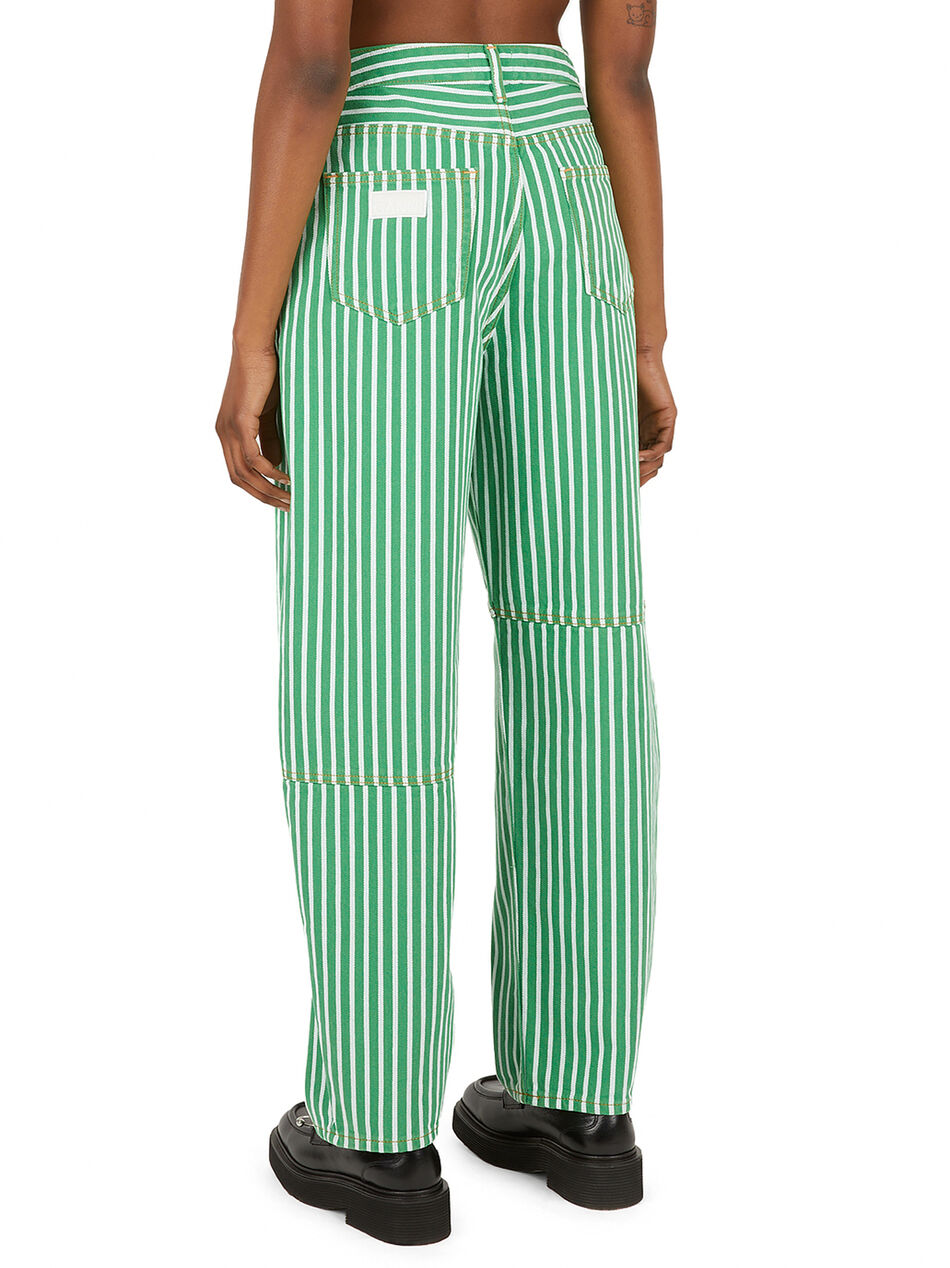 Stripe Denim Stary Kelly Green