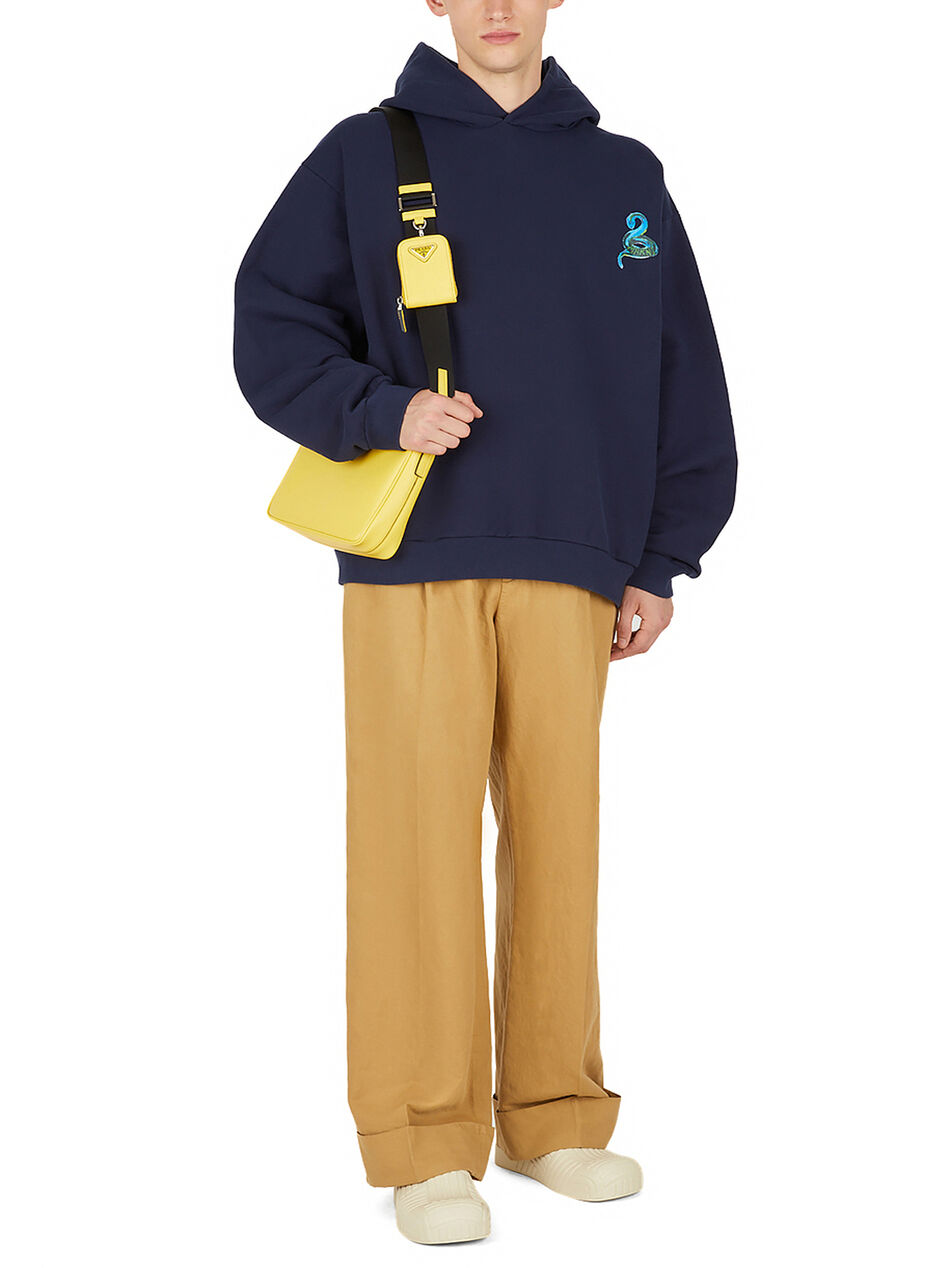 Snake Print Hooded Sweatshirt