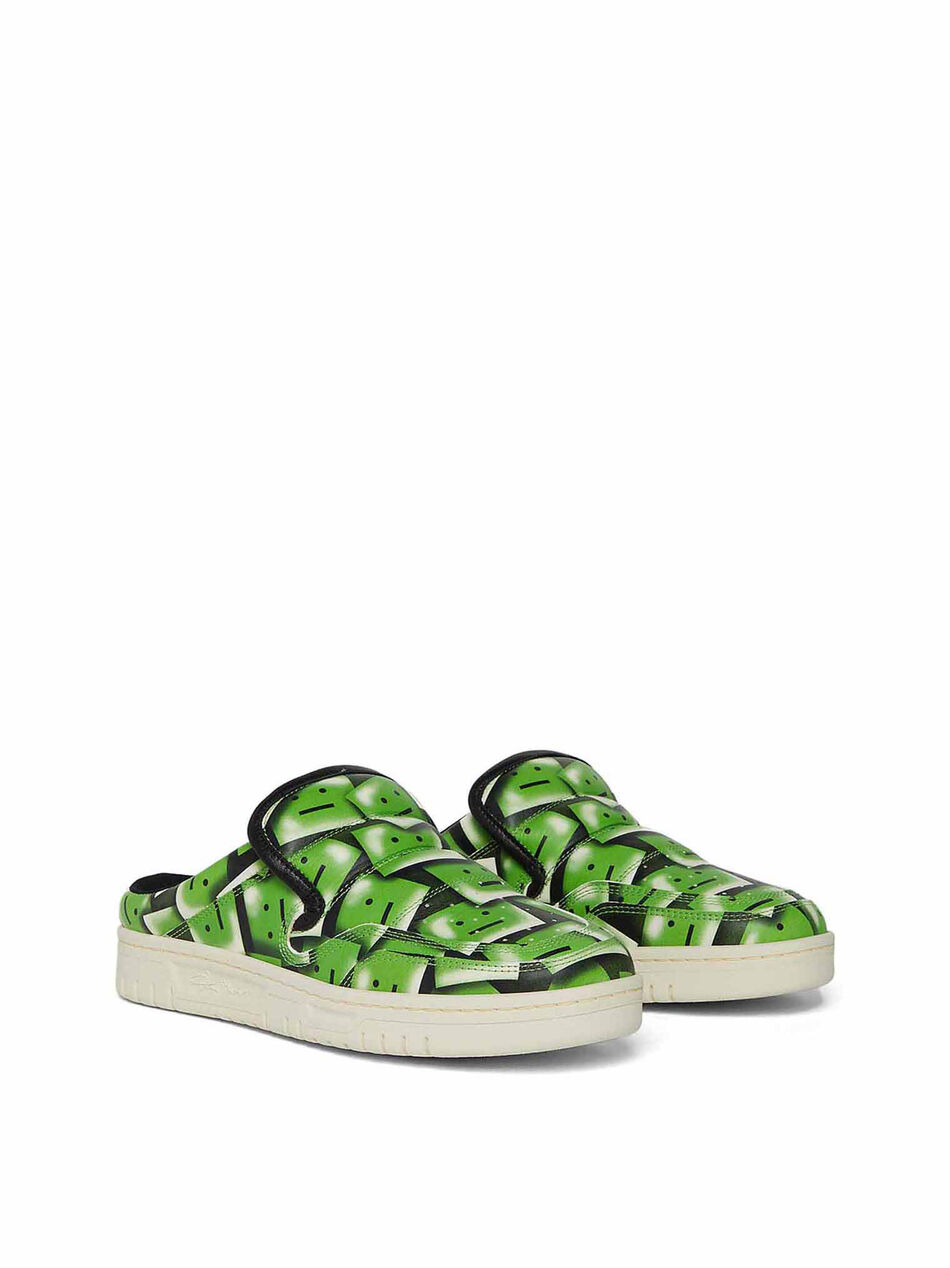 Slip On Sneakers in Green/Black