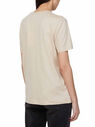 Acne Studios T-shirt Face in Cotone Beige flacn0247008cre