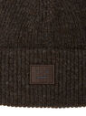 Acne Studios Face Patch Beanie Hat in Brown Brown flacn0249003gry