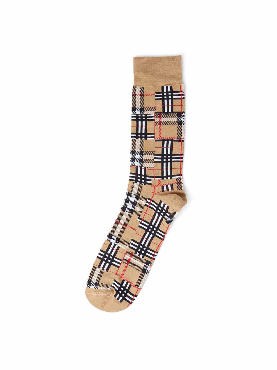 Patchwork Socks with Nova Check Motif