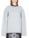Raf Simons Oversized Merino Wool Sweater Light Blue flraf0248010blu
