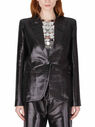 Paco Rabanne Tailored Jacket in a Shine Finish Black flpac0247018blk