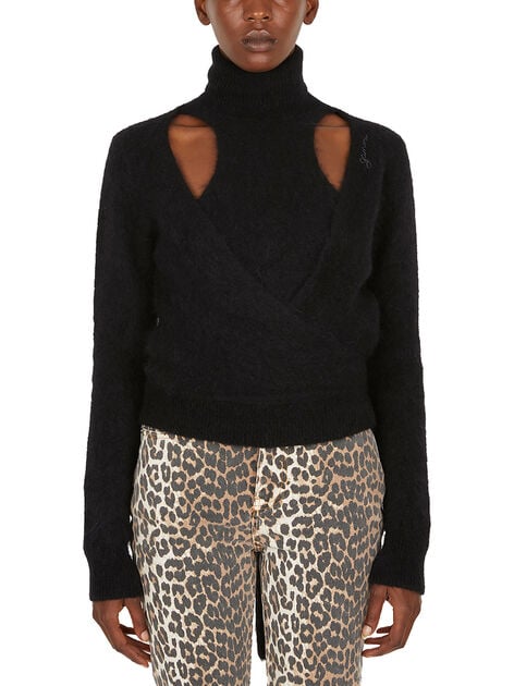 Cut Out Wrap Sweater