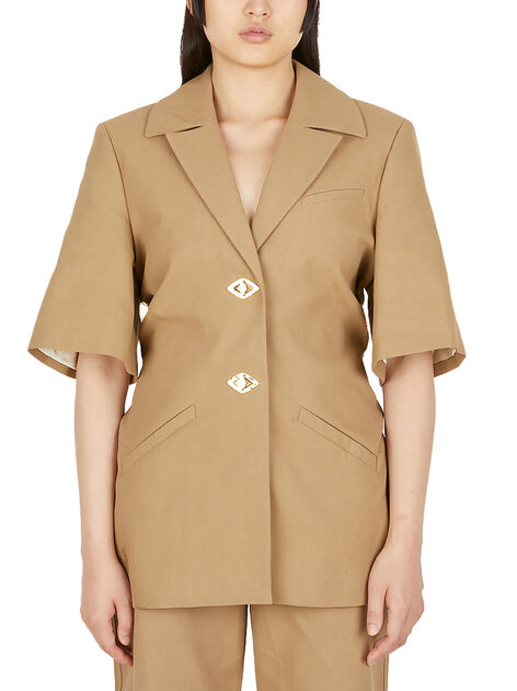 Short Sleeve Organic Cotton Blazer