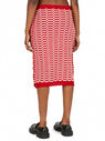 Marni Contrast Knit Skirt Red flmni0249011col