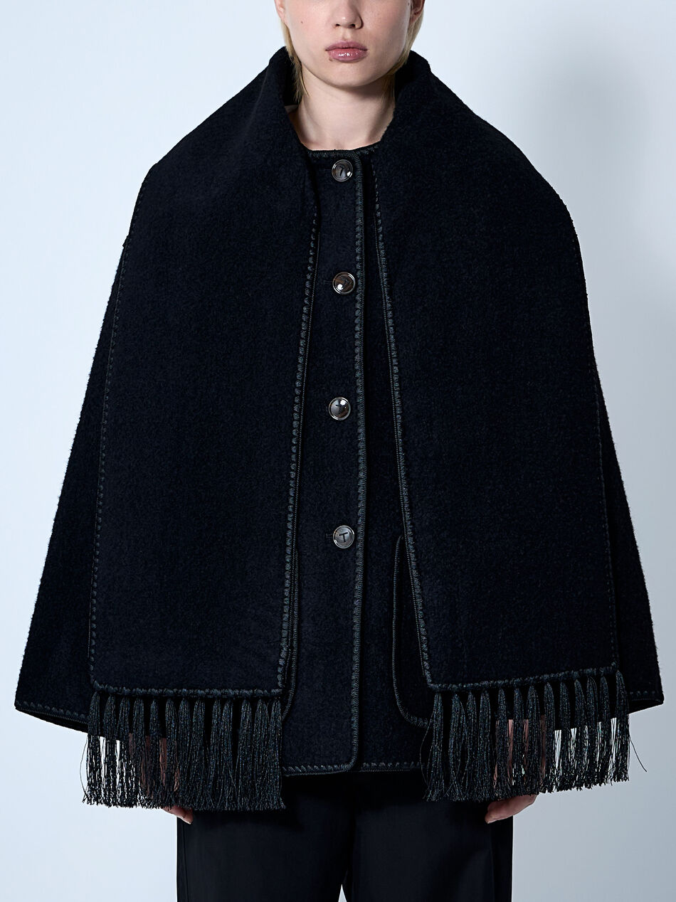 Embroidered Scarf Jacket