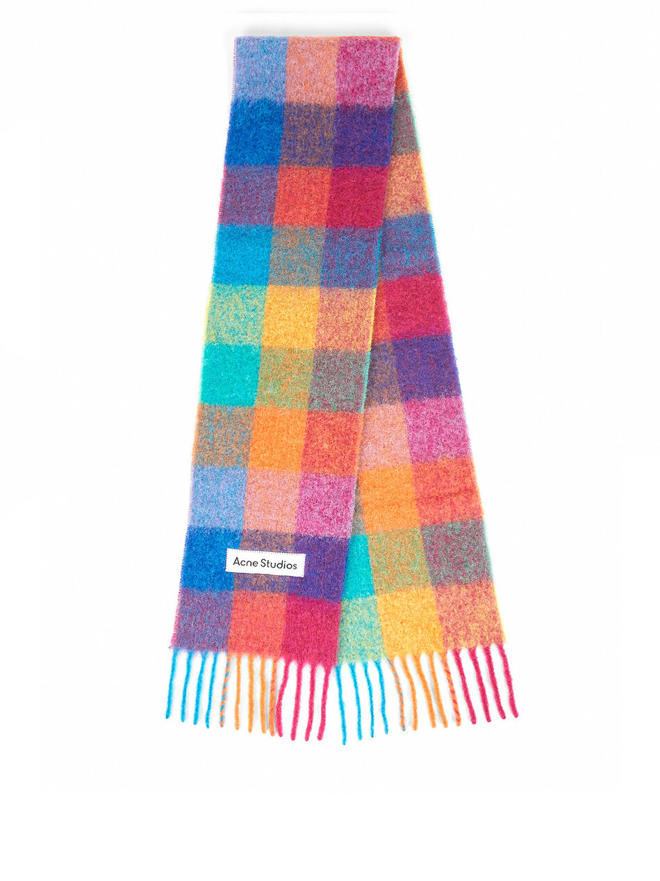 Logo Patch Check Scarf