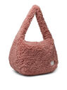 Rokh Cross Faux Fur Shoulder Bag in Pink Pink flrok0249013pin