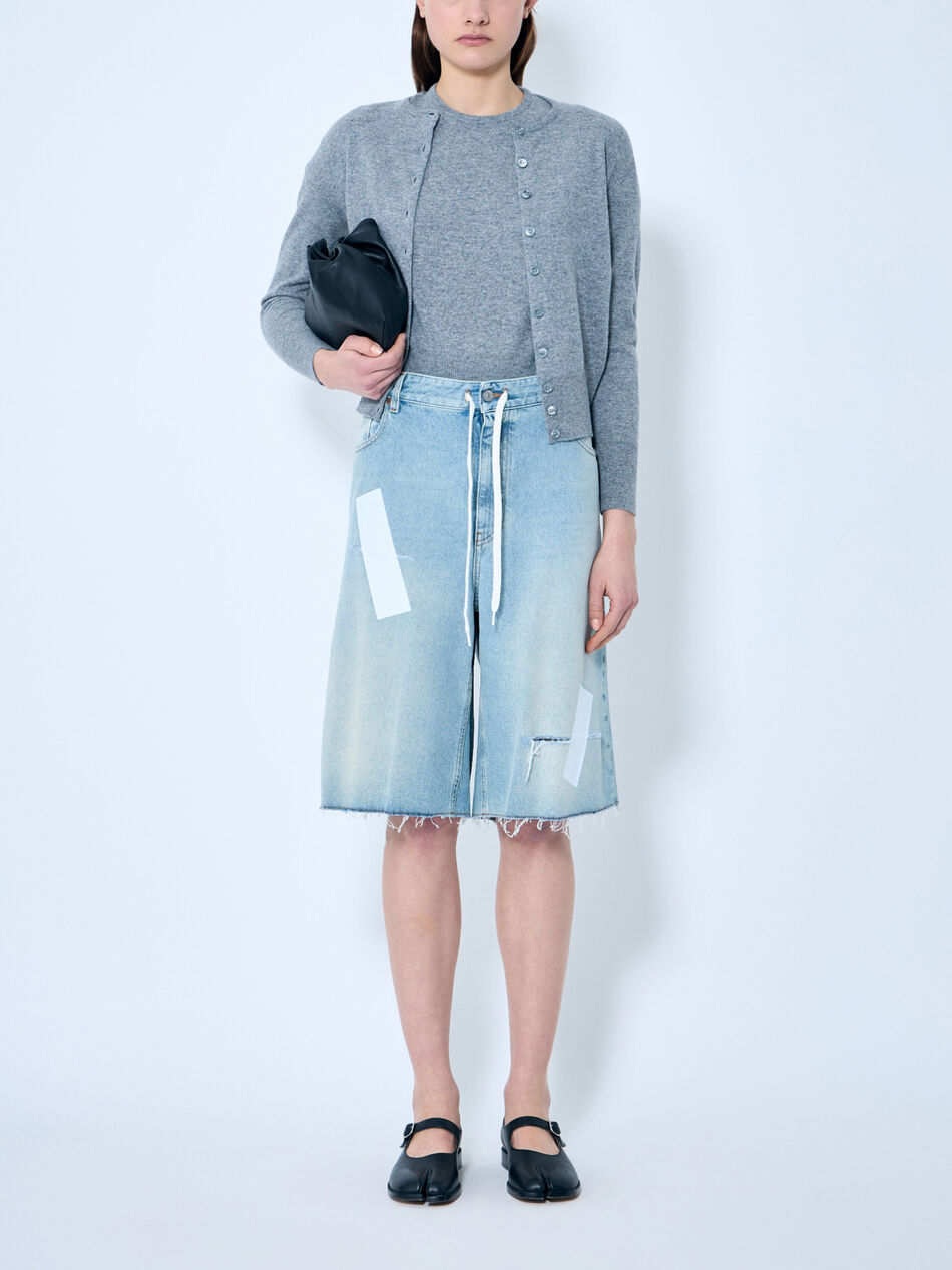 Distressed Denim Shorts