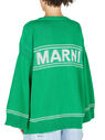 Marni Cardigan con Orlo Asimmetrico Verde flmni0251008grn