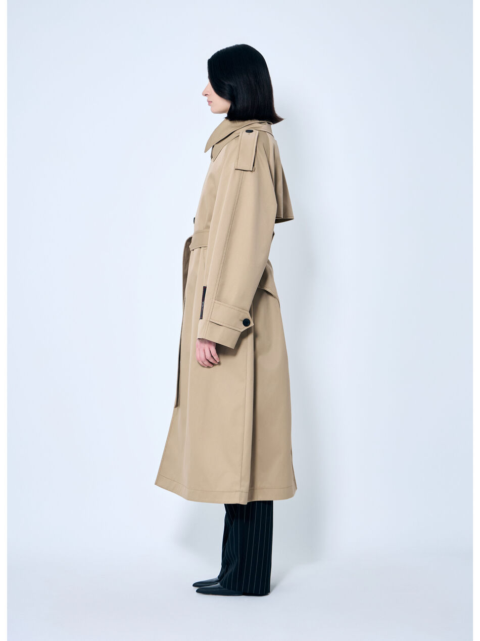 Deconstructed Cotton-Twill Trench Coat