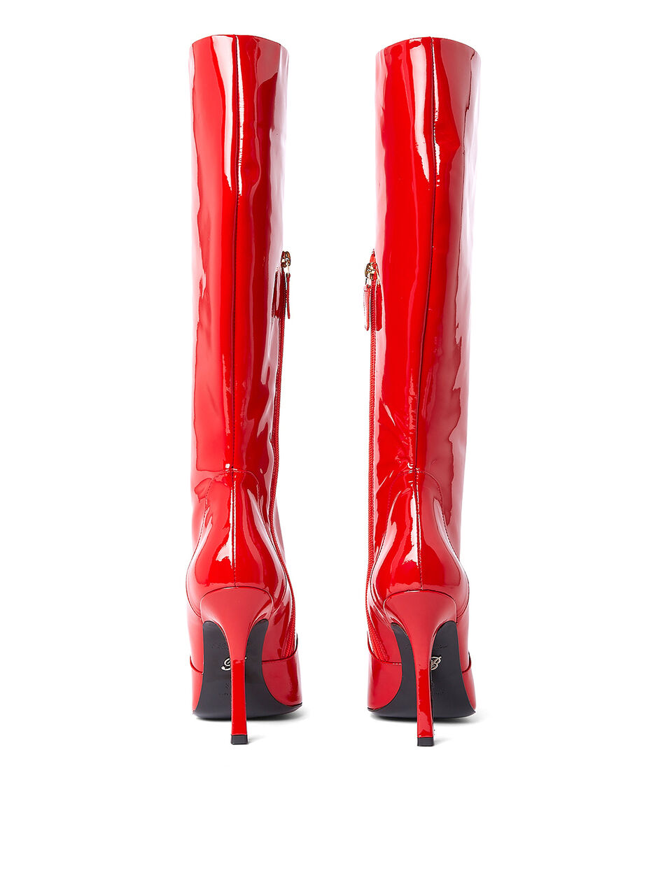 Patent High Heeled Boots