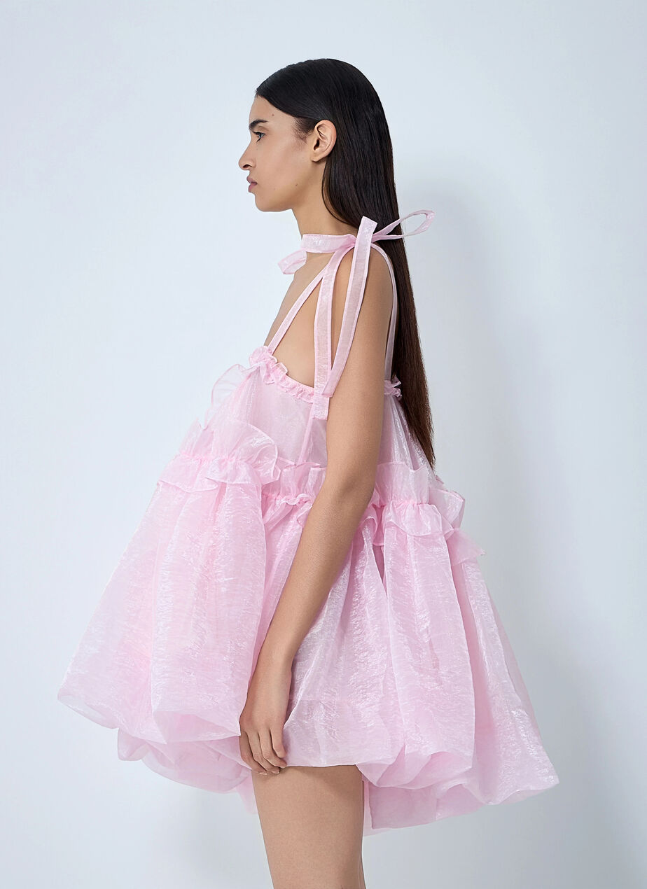 Ruffle Trim Midi Dress