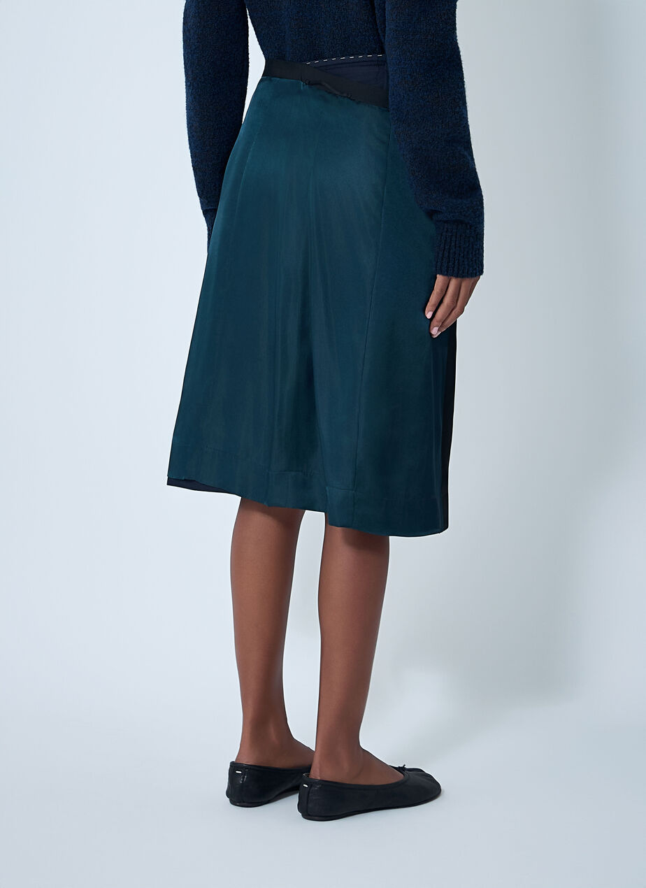 Contrast Panel Midi Skirt