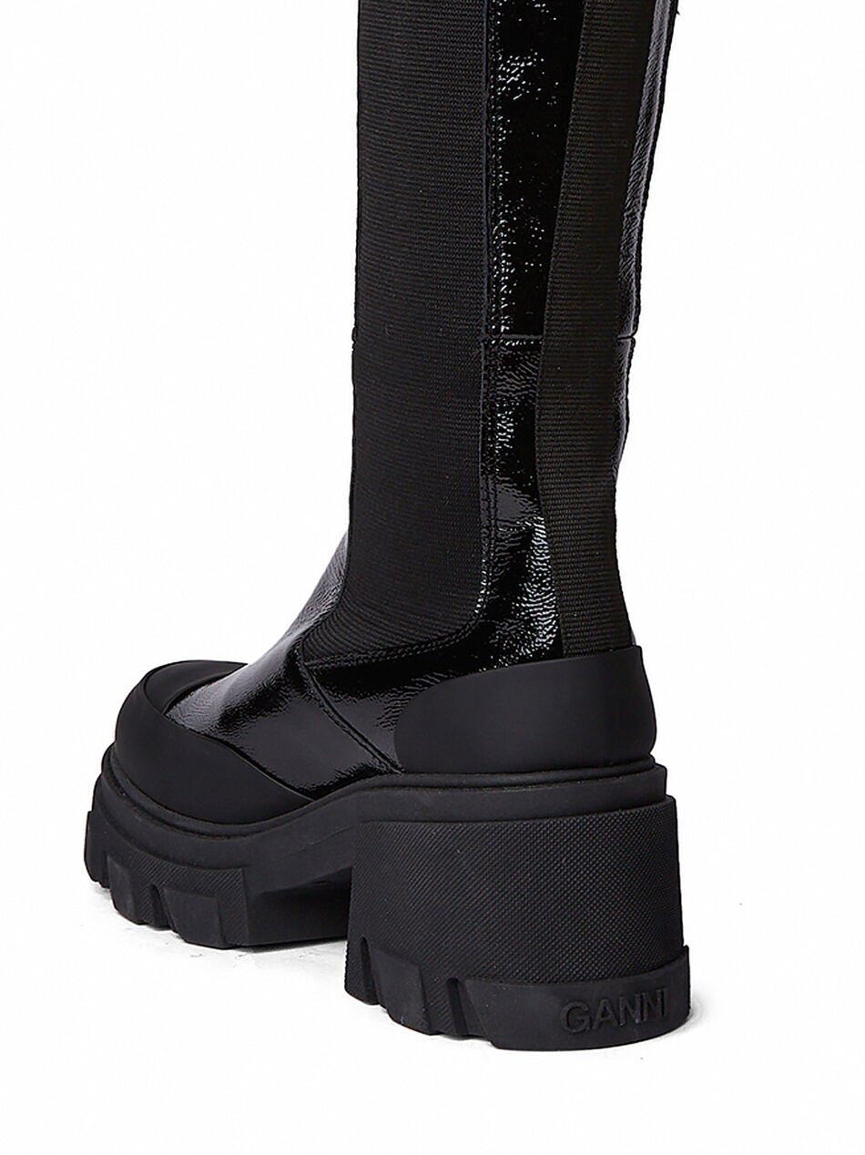 Cleated Heeled Chelsea Boots