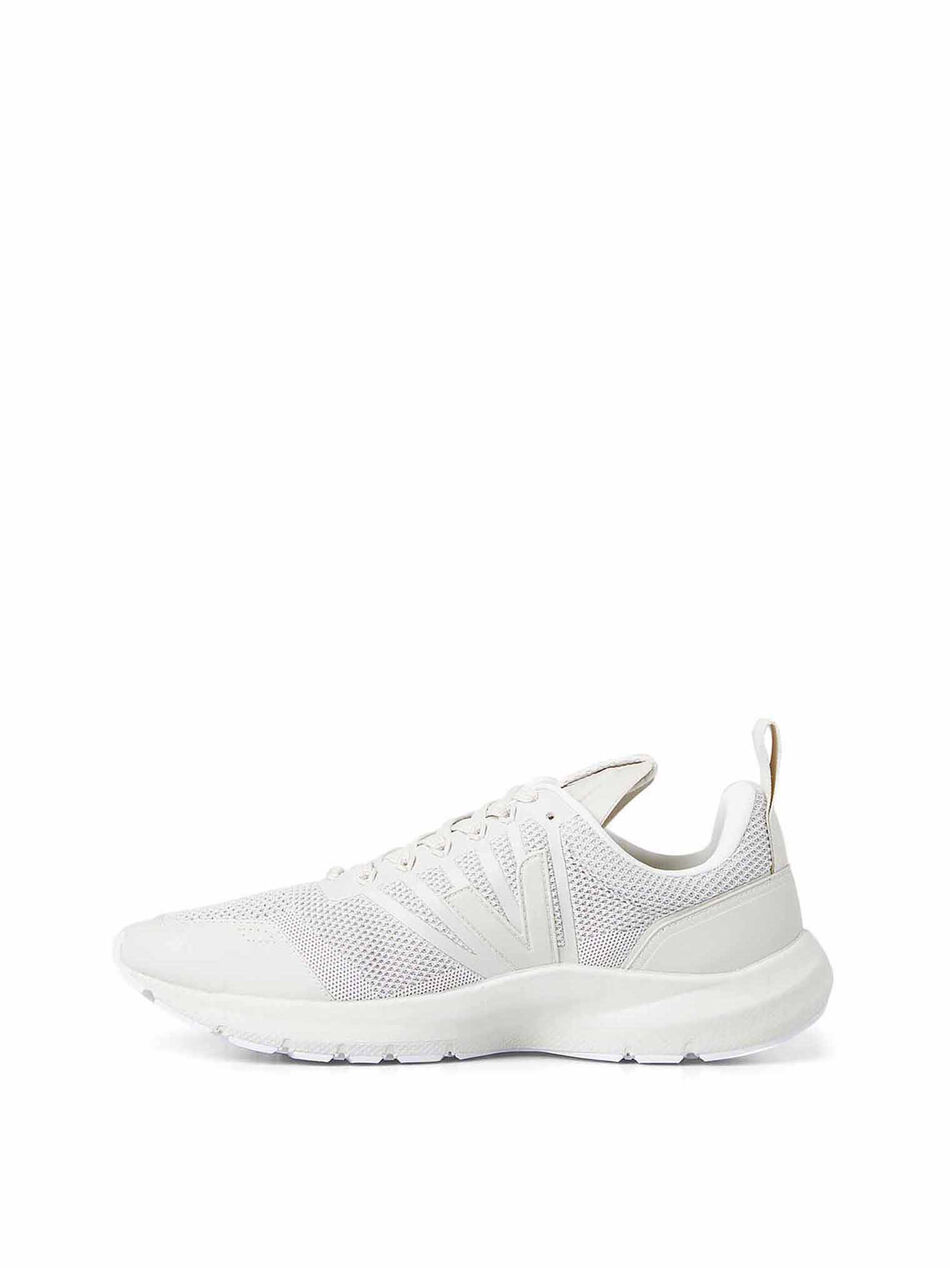 White Runner Sneakers with Logo