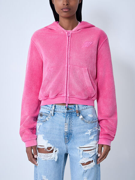 Logo Motif Zip-Up Sweatshirt