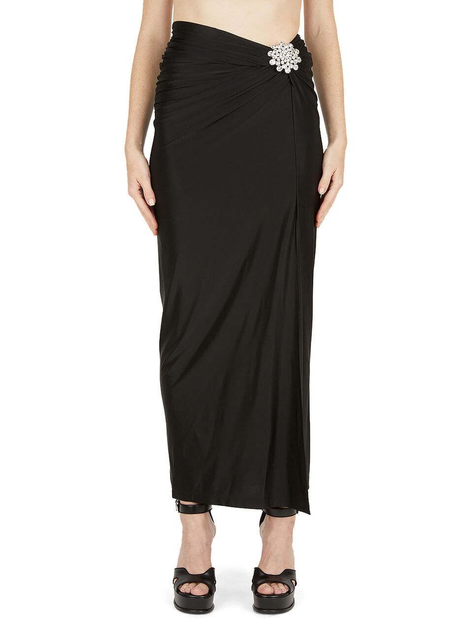 Embellished Draped Skirt