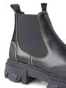 GANNI Leather Chelsea Ankle Boots in Black  flgan0246035blk