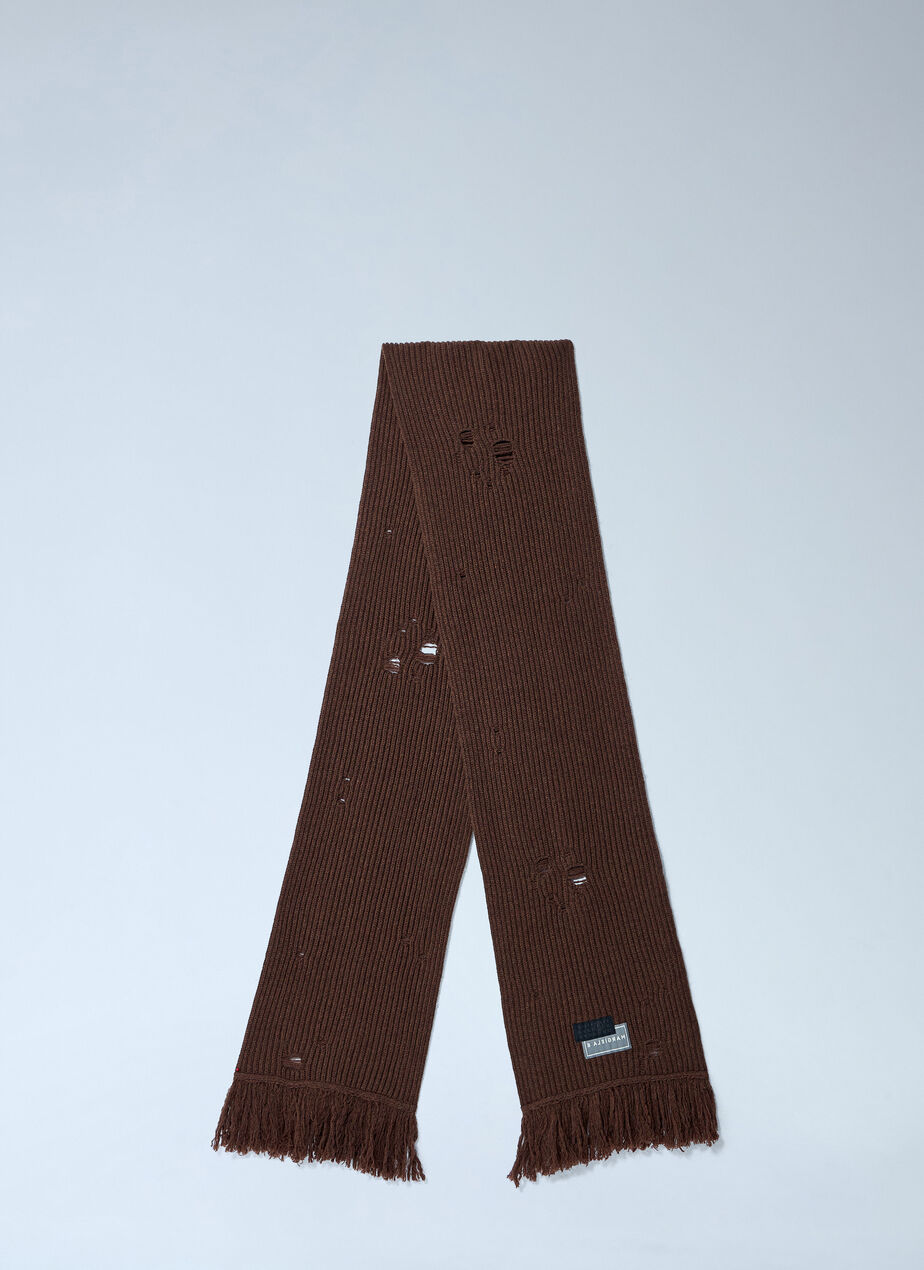 Distressed Wool-Blend Scarf