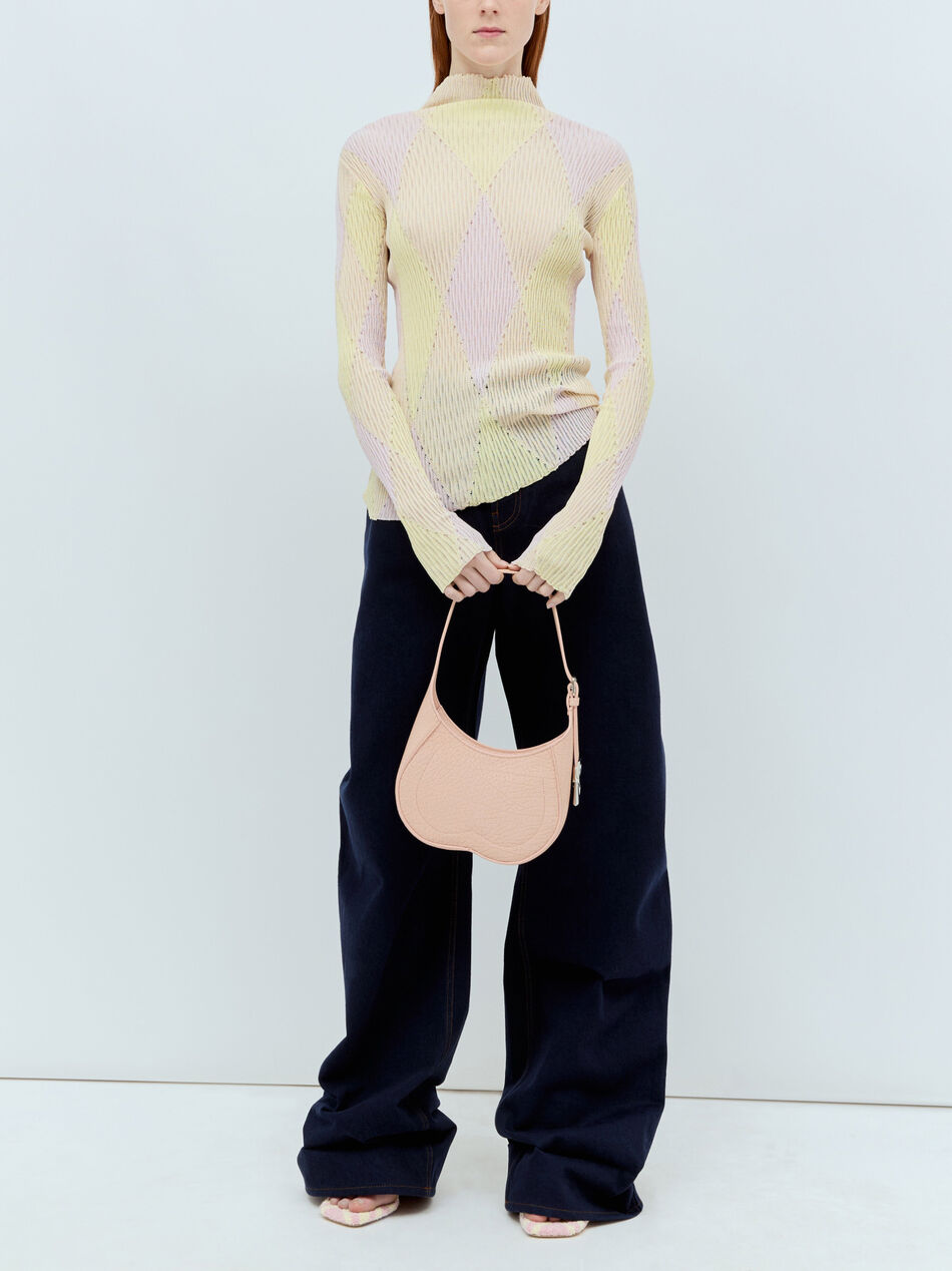 Argyle High-Neck Sweater