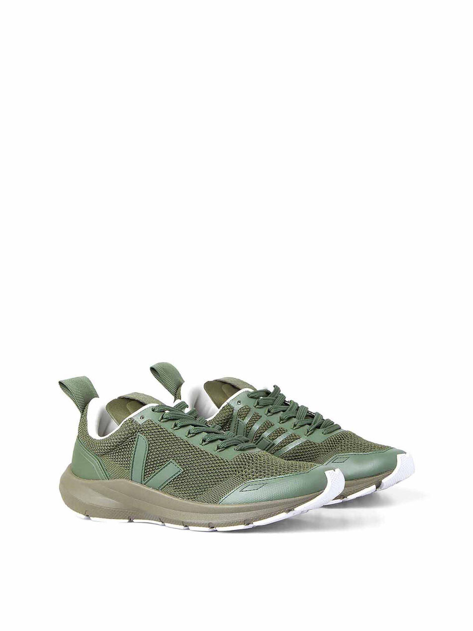 Green Runner Sneakers with Logo