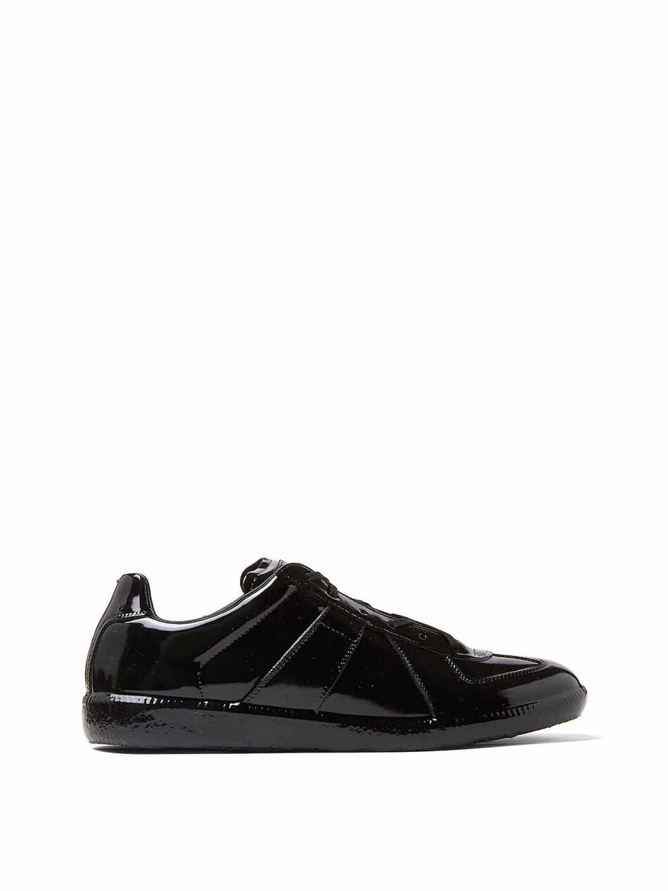 Replica Sneakers in Patent Leather Black