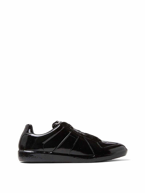 Replica Sneakers in Patent Leather Black